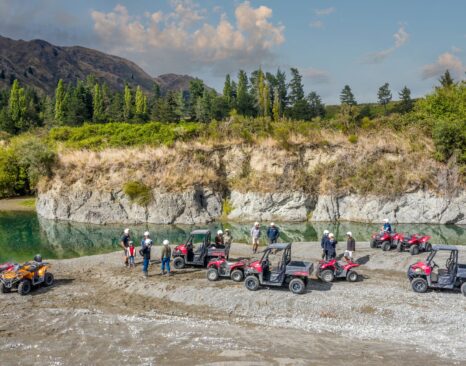 Group Enjoying Hanmer Springs Attractions Quad Bike And Buggy Tour