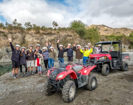 Group Enjoying Hanmer Springs Attractions Quad Bike And Buggy Tour