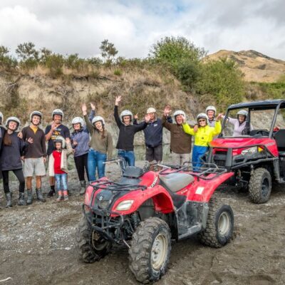 Group on a quad bike and buggy trek